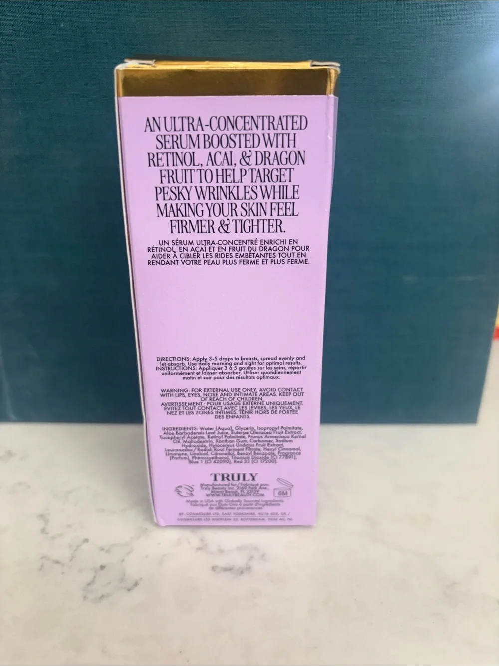 TRULY Acai Your Boobies Firming Body Serum - Purple & Gold